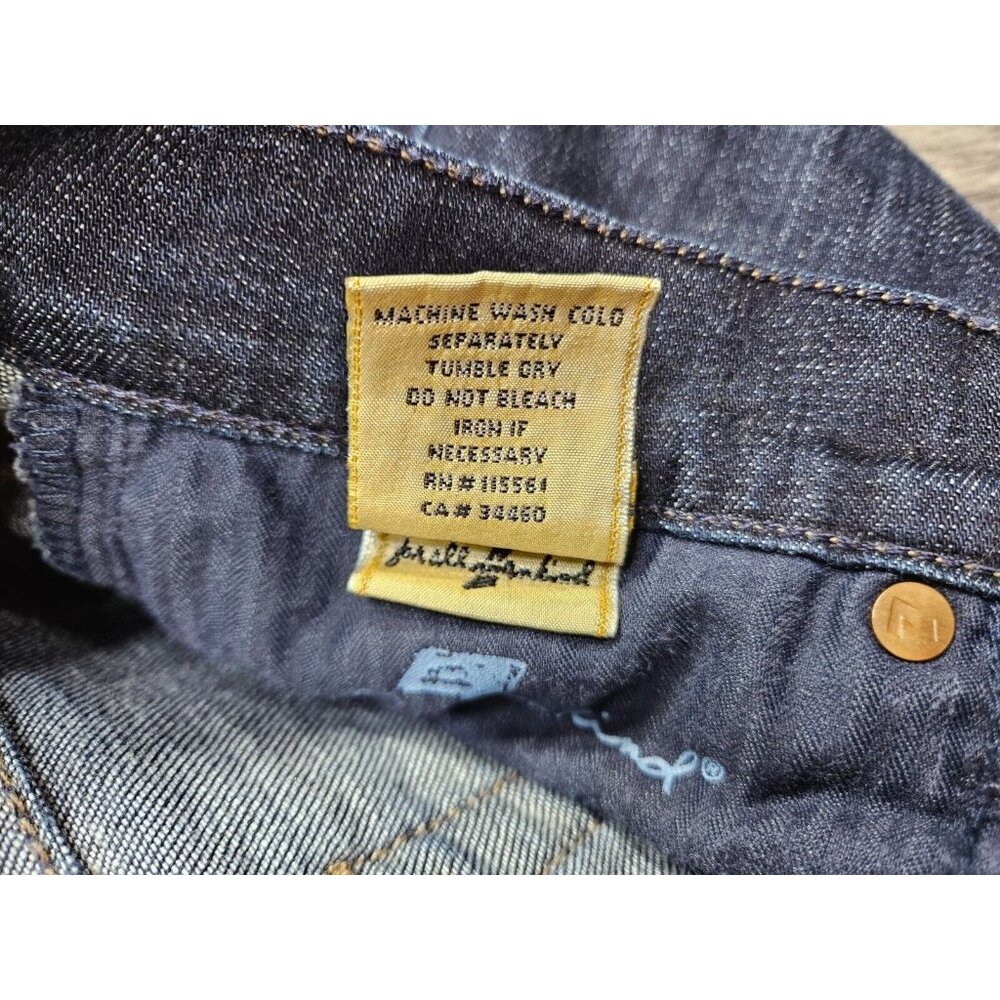 7 For All Mankind Womens Size 28 Distressed Embroidered Pockets Jeans Capris - Picture 8 of 14